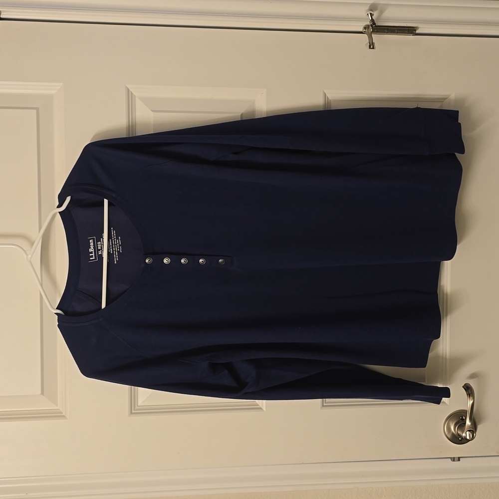 LL Bean wool long sleeve Navy blue, Warm BASELAYER